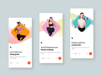 User Onboarding - Fitness App cardio design fitness gym health healthy interaction mobile muscle sport tracker ui workout yoga