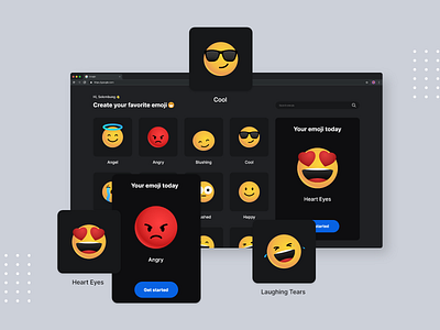 Emoji Maker animation clean emoji emoticon faces icon interaction media minimalist motion social ui ui design vector