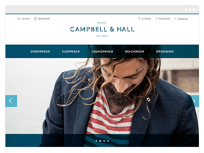 Campbell & Hall home page mens fashion nautical navy