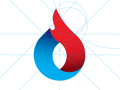 Sydney Wide Hot Water Logo circles cold fire geometric hot water