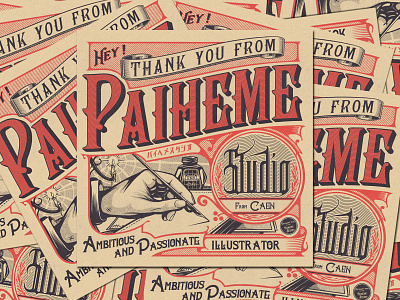 Thank You ! branding design graphic graphic art graphic artist graphic artists illustration logo paiheme paihemestudio retro retro design typography vintage