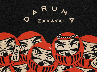 Daruma Izakaya ! daruma design graphic graphic art illustration japan japanese manga menu bar menu card menu design old paiheme paihemestudio retro retro design vintage