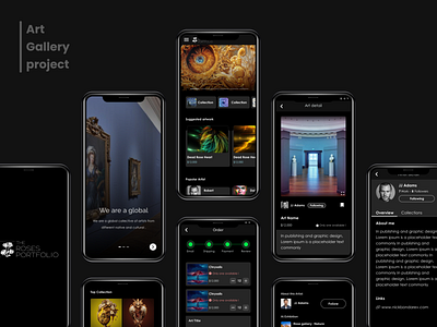 The Roses Portfolio(Art gallery application) app application design gallery homepage mobile mobile app ui ux web website