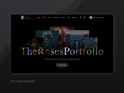 The Roses Portfolio(Main page) art branding design gallery homepage index main ui ux web website