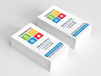 4 Seasons Plus Landscaping Business cards business cards landscaping logo