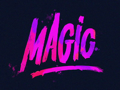 Magic brush colorful handdrawn lettering liquid lettering magic magic art pink procreate art procreate lettering sketch stroke typography vibrant