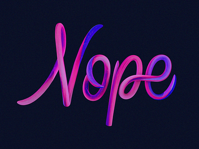 Nope 3D Lettering 3d art 3d lettering 3d texture 3d typography brush c4d candy candy lettering cgi cinema 4d galaxy galaxy lettering graphic design illustration lettering letters maxonc4d render type typography