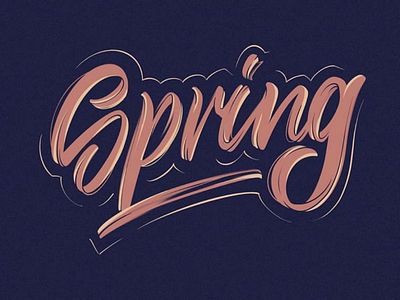Spring lettering april cats creative girl art good typography handmade inline lettering meow outline procreate art season spring spring 2020 swashes swirls type typography