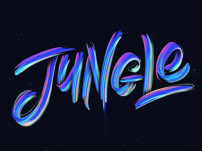 Jungle art brush color combo custom type font galaxy handlettering hustle inspiration jungle lettering neon paint photoshop procreate trip trippy type typography