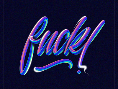 Fck adobe calligraphy color combo colorful flow graphic design green imagination inspiration lettering light liquid pink procreate purple rainbow stroke type typography