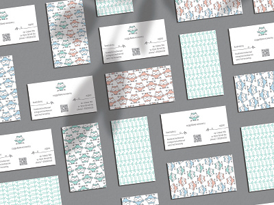 Business Cards branding business cards identity illustration owl pattern