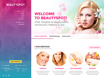 BeautySpot beauty cosmetics html salon sass template