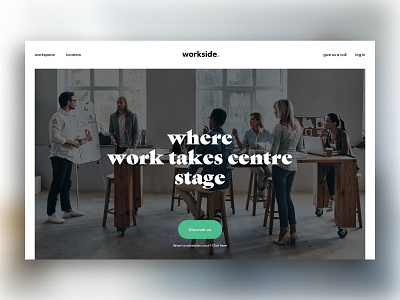 Workside Homepage Design design minimal ui web website
