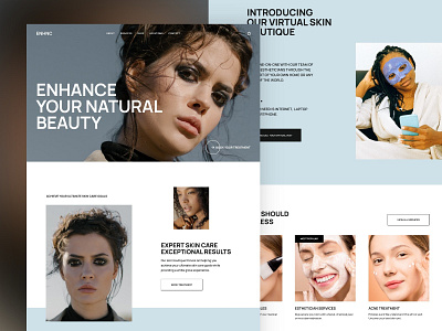 Skin care concept design branding design lettering minimal ui uidesign web web design webdeisgn website website design websites