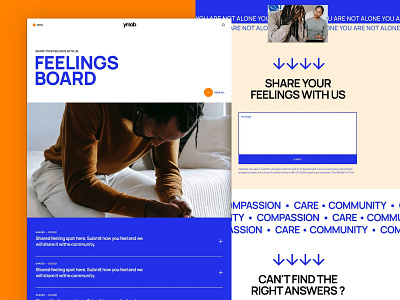 YMOB Feelings Board Page design minimal ui ui ux ui design ux ux design web web design webdesign website website design