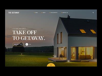 The Getaway Desktop design interaction design minimal ui ux web website