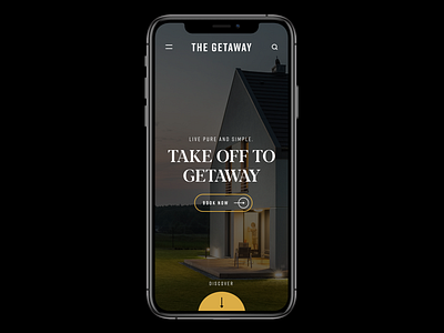 The Getaway Mobile design interaction design minimal ui web website