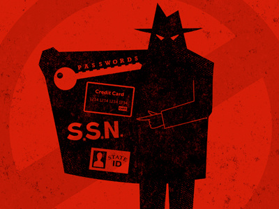 Data Thief editorial editorial illustration illustration
