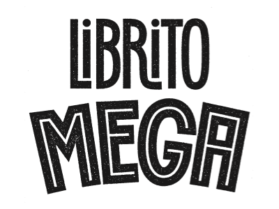 Librito Mega custom type logo typography zine cover