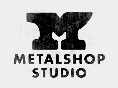 Metalshop Branding anvil blacksmith identity logo