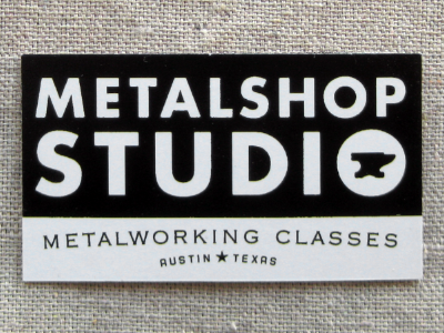 Metalshop Studio Cards black and white blacksmith business cards design logo
