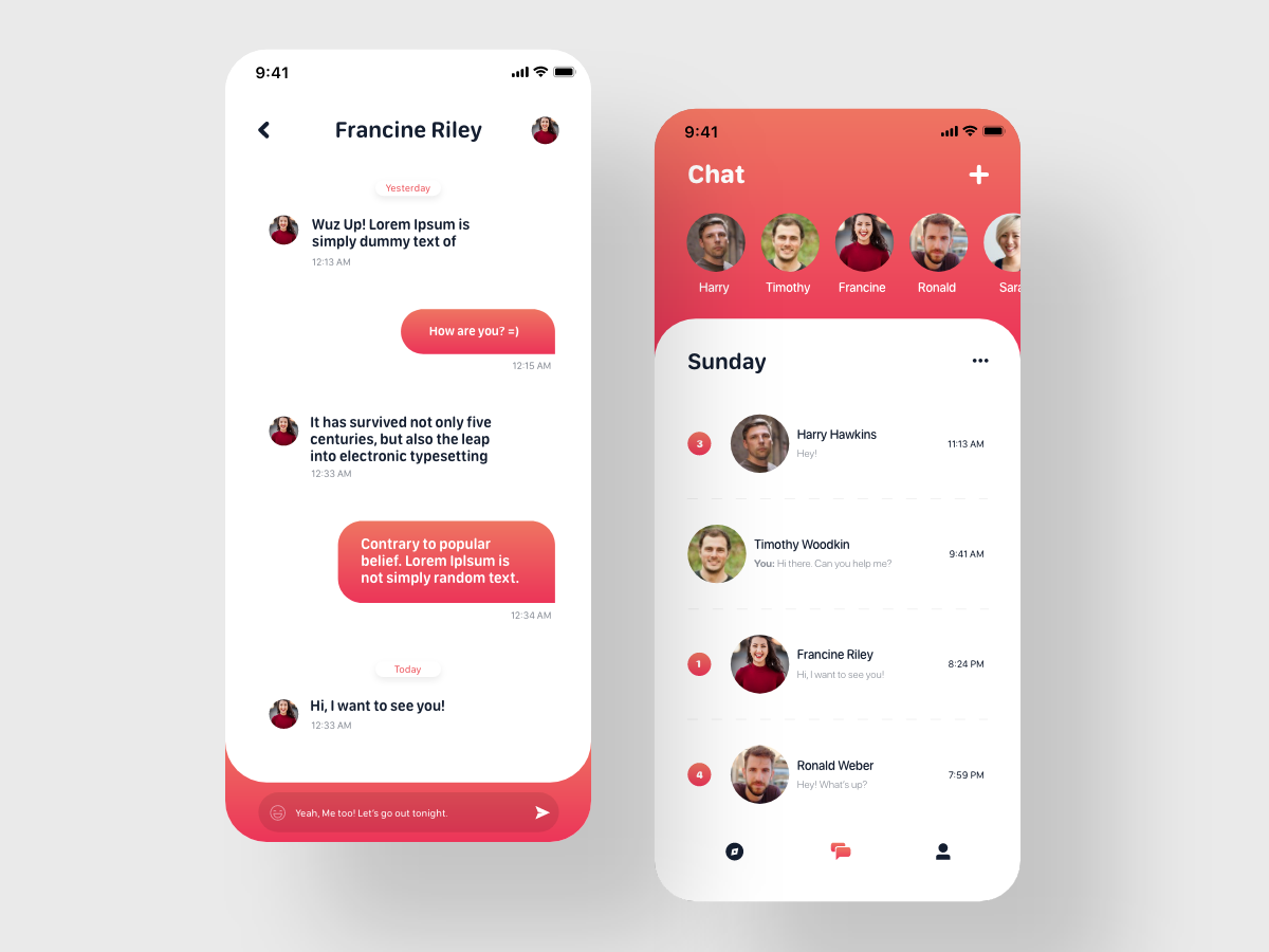 Chat - Datingapp By Alion On Dribbble