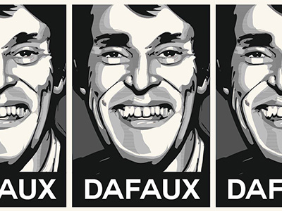 Willem DaFaux greyscale illustration portrait vector willem dafaux