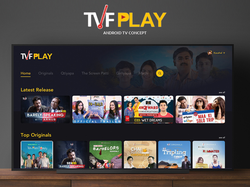 TVF Play | Android TV App by Kaushal Mishra on Dribbble