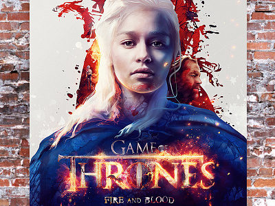 Funkrush Game of Thrones Poster - Daenerys Targaryen daenerys targaryen fire and blood funkrush game of thrones got poster