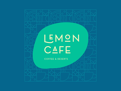 Lemon Cafe art branding cafe design pattern typography vector