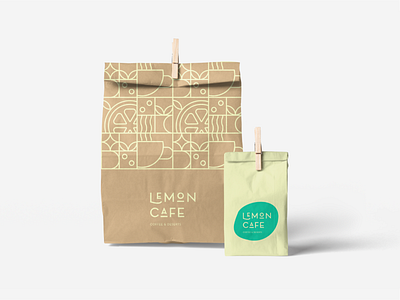 Lemon Cafe Mockup art branding branding design cafe design lemon typography