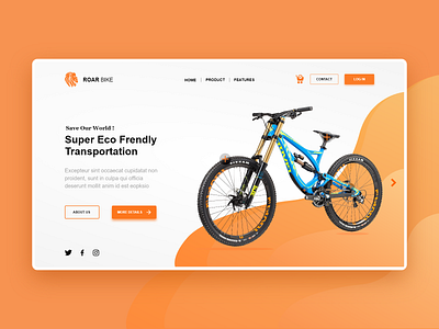 Bike webdesign landing page