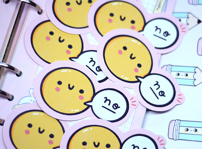 Smile and Say No art cartoon character cute design graphic design illustration illustration art ilustración kawaii sticker stickers vector