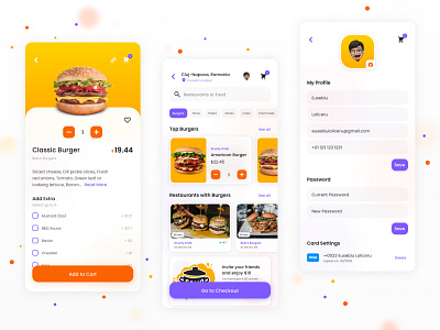 Ordering app app branding burgers category page clean concepts design ordering app product page productdesign ui uiux