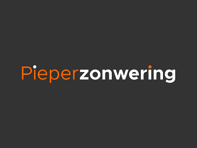 Pieper zonwering Logo blinds clean grey logo orange