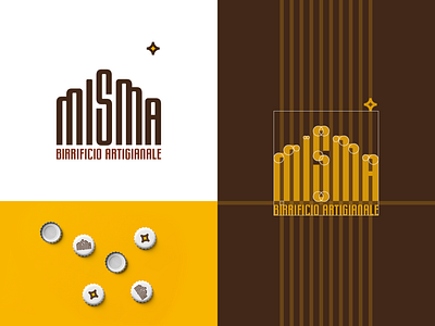 🍺 MISMA logo concept beer branding branding concept brewery brewery logo craft beer craft brewery custom font custom lettering geometry grid grid logo logo logodesign logotype stretched type stretching