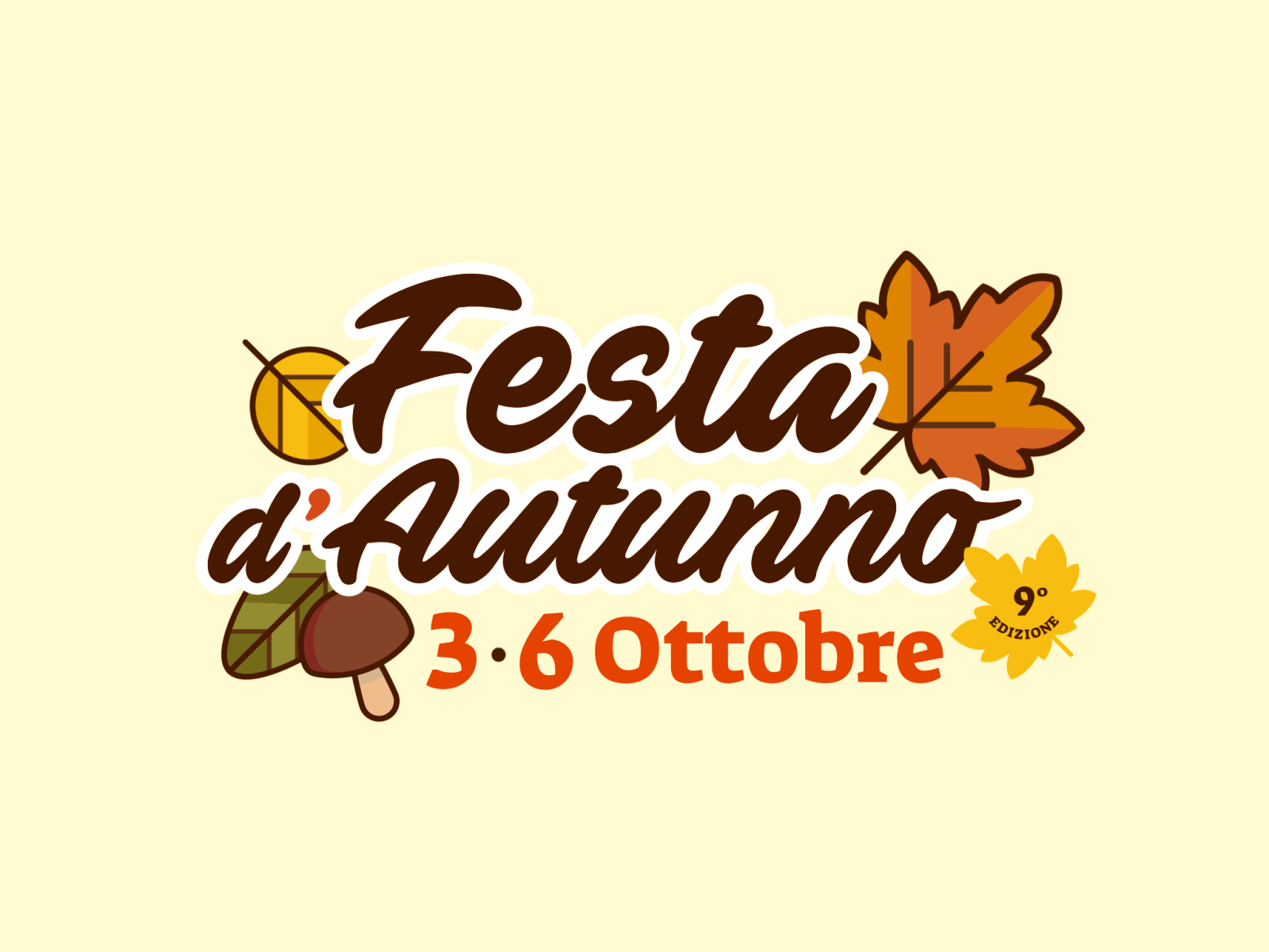 Festa d'Autunno 2019 - animated logo animation autumn autumn leaves autumn party bergamo bumper illustration leaves logo animation loop