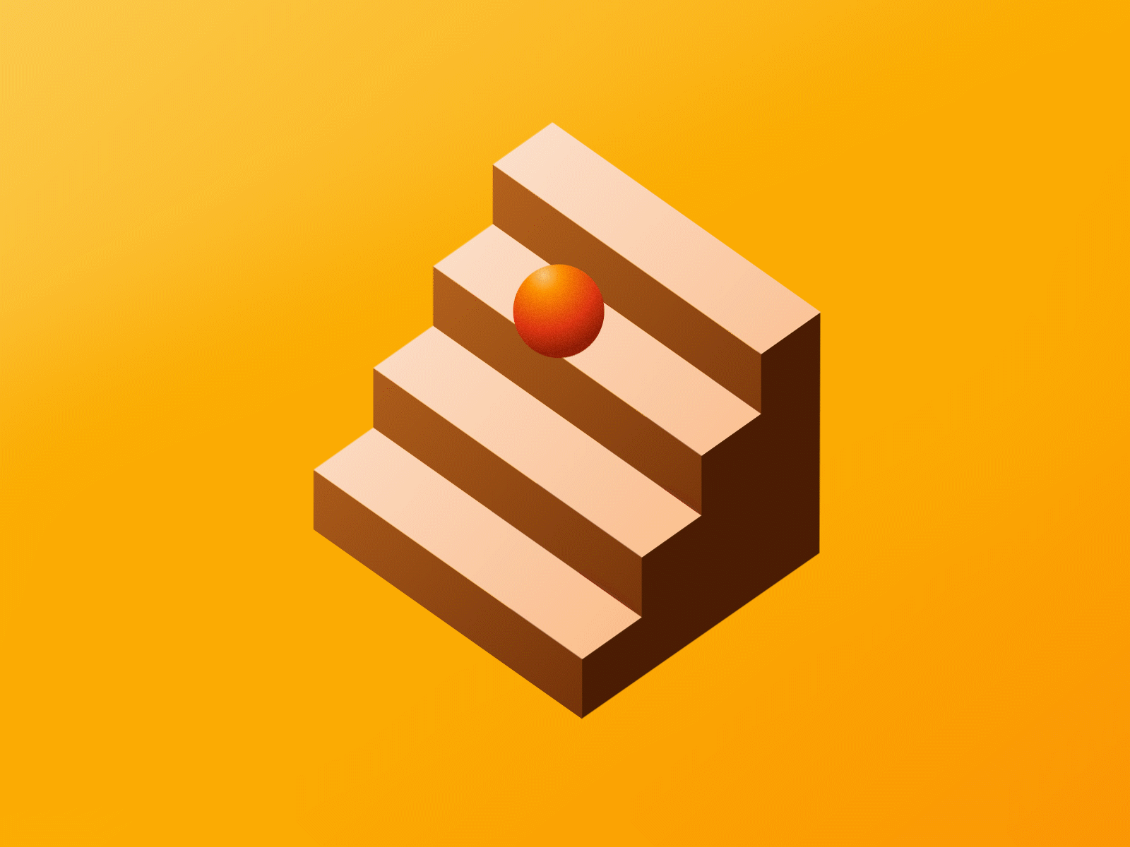 It's a long way to the top animation bounce geometric isometric isometric illustration loop looping gif minimal