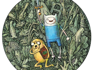 Kids License At Cover Color Final Lores adventure time cover art crosshatching illustration kid lit licensing pen and ink