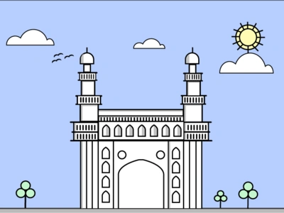 Charminar 2d adobe illustrator flat graphic design illustration vector