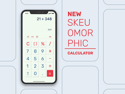 New Skeuomorphic Calculator calculator challenge daily dailyui dailyui004 mobile mobile app design mobile design mobile ui neumorphic neumorphism new skeuomorph app skeuomorphic skeuomorphism