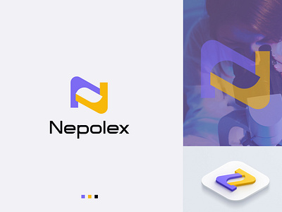'Nepolex' modern letter logo brand identity design branding business logo design graphic design lettermark logo logo design modern n letter nepolex startup