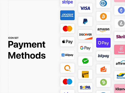 Payment Methods - Figma Community File card checkout creditcard ecommerce figma figmadesign freebie icon set icons payment ui ux