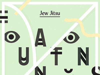 Jew Jitsu album art album art cover illustration music print typography