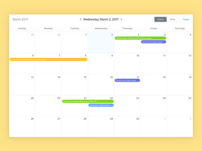 Recurring Events Calendar 2 calendar ecommerce events hackathon hackday ui ux