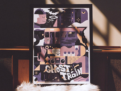 Ghost Train Haze ghost hiphop illustration illustrator line linework newyork skull smoke