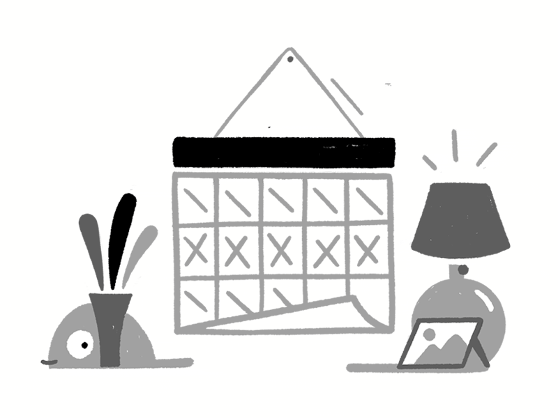 Illustration exploration gray cartoon character fun