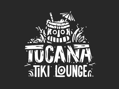 Tucana Tiki Lounge branding hand lettering illustration lettering logo t shirt print tshirt tucana typography