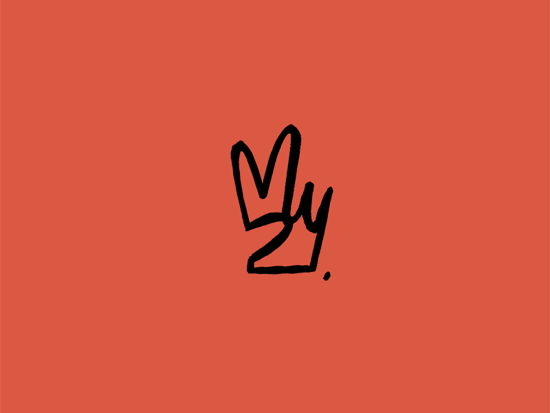 Peace Out 2d animation branding character frame by frame illustration linework logo procreate