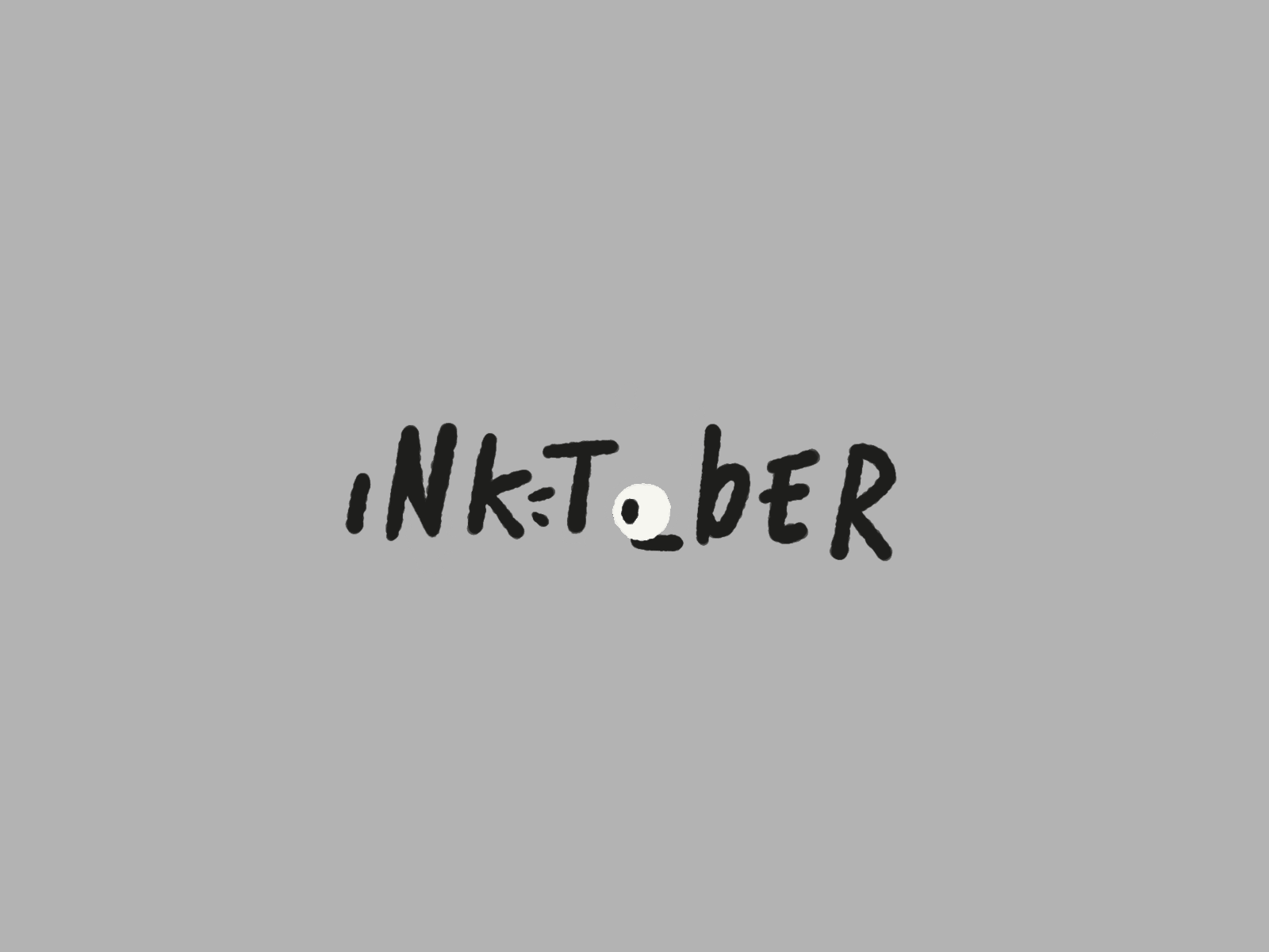Inktober 1 2d animation celanimation gif hand lettering illustration inktober inktober2019 linework procreate